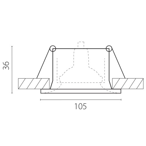 Светильник встраиваемый с низким уровнем дискомфорта под лампу 220В GX53 max15Вт Levigo 010046