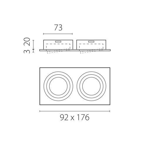 Светильник встраиваемый MR16/GU10 max 1x12Вт Singo Base 011626