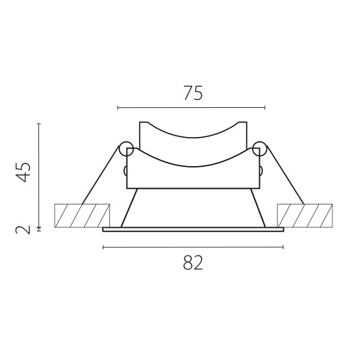 Рамка термостойкая (светильник) PVC д/крепления LED источника света в подвесном потолке Piano 012907