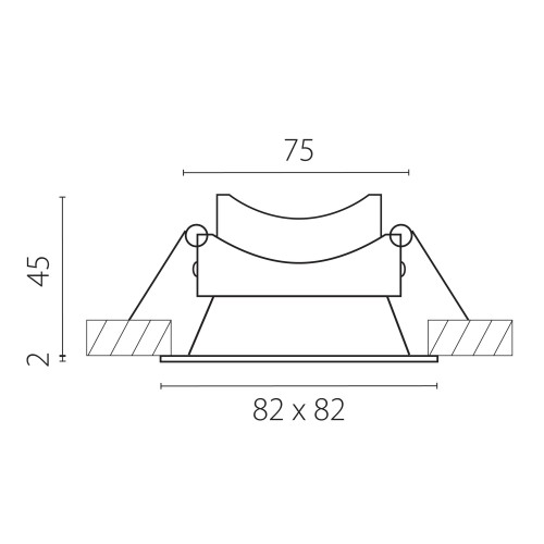 Рамка термостойкая (светильник) PVC д/крепления LED источника света в подвесном потолке Piano 012926