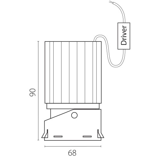 Модуль профессиональный светодиодный диммируемый 7W/12W 3000K в сборе с суппортом с углом наклона до 30° STELLA PRO 075093