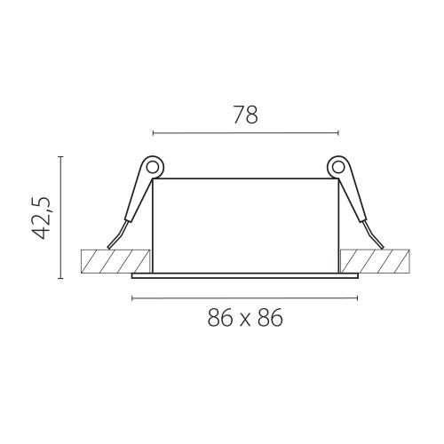 Рамка квадратная встраиваемая для светодиодных модулей 0750xx STELLA 075217