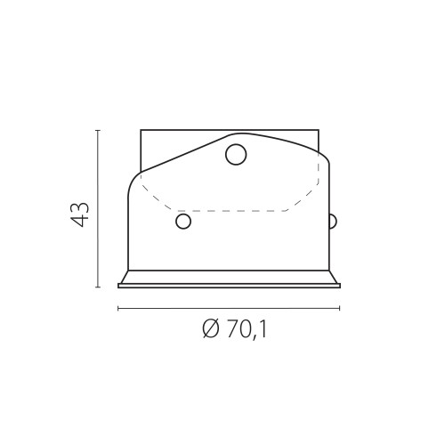 Вставка алюминиевая поворотная (Суппорт) с углом наклона до 30&deg; и вращением на 360&deg; для светодиодных модулей к 07505x/07507x STELLA BASE 075236