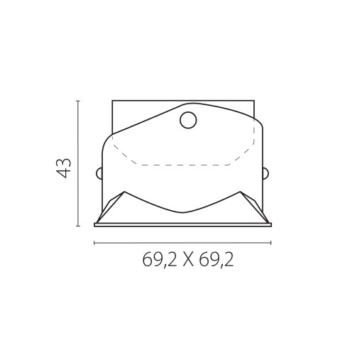 Вставка алюминиевая поворотная (Суппорт) с углом наклона до 30&deg; и вращением на 360&deg; для светодиодных модулей 07505x/07507x STELLA BASE 075246