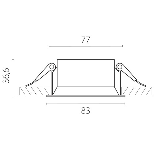 Рамка встраиваемая прямая к 07505x и 07507х STELLA BASE 075406
