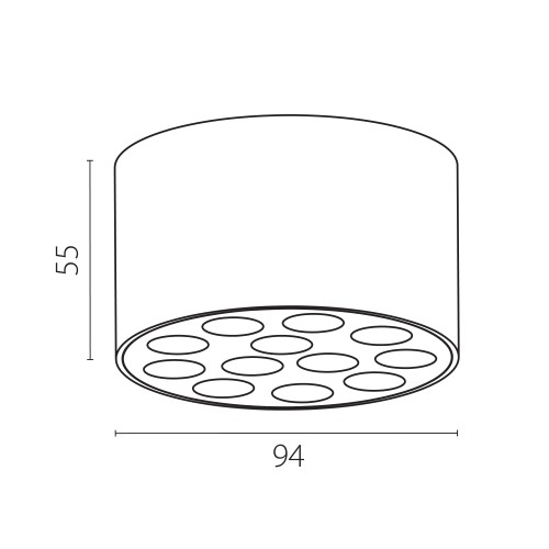 Светильник потолочный 9W 750LM 4000K, черный/золото Guarda 080942