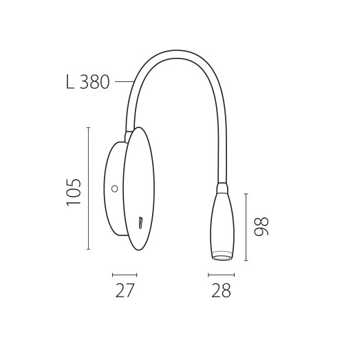 Бра 3W 160LM 3000K, черный Omega 200337 Бра 3W 160LM 3000K, черный Omega 200337