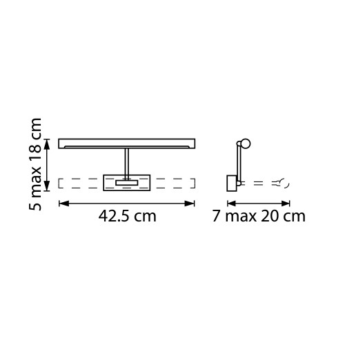 Светильник настенный (Подсветка для картин) Noce 201031