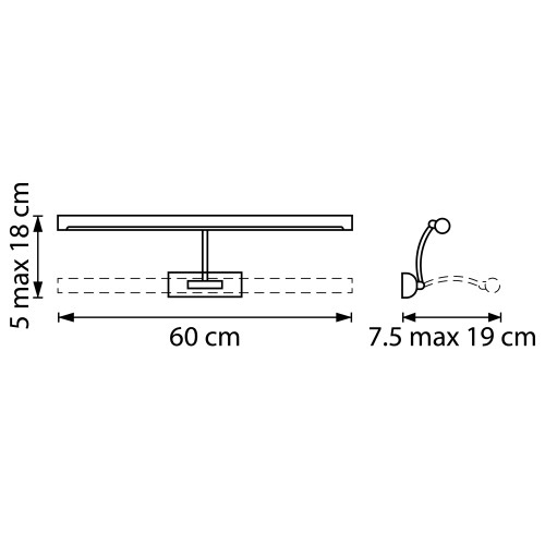 Светильник настенный (Подсветка для картин) Noce 201121