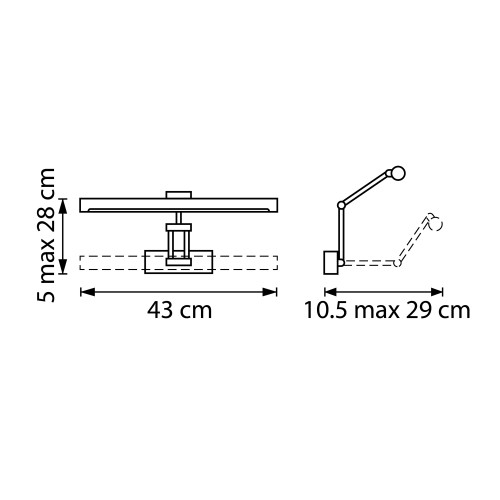 Светильник настенный (Подсветка для картин) Noce 201134