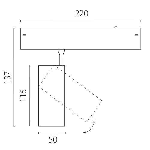 Светильник для трека точечный 12W 24G 3000/4000/6000K Teta CCT 205027CCT
