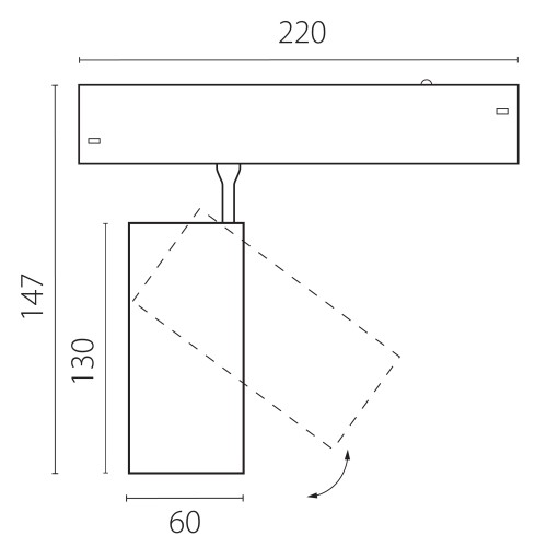 Светильник для трека точечный 20W 24G 3000/4000/6000K Teta CCT 205037CCT