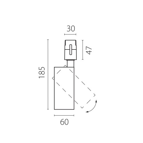 Светильник трековый 48V 15W 4000K 24&deg; черный Due Hermes 210247