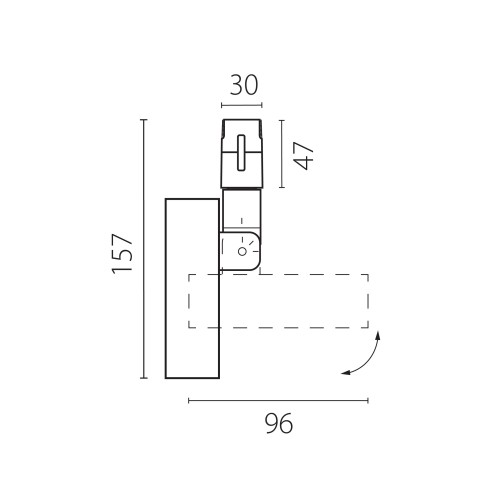 Светильник трековый 48V 10W 4000K 100&deg; черный Due Hermes 210547