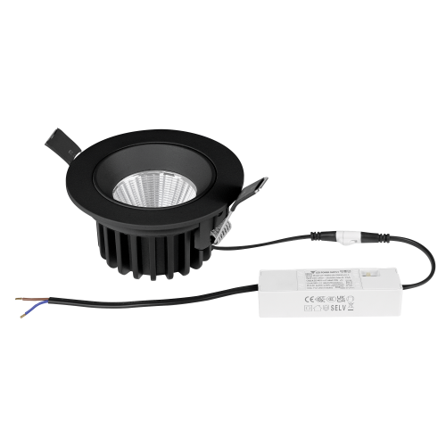 Светильник встраиваемый поворотный 10W 38G черный Soffi IP65 212447IP65