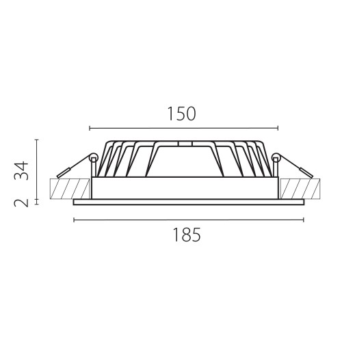 Светильник PVC встраиваемый светодиодный CCT IP65 ZoccoIP65 223160IP65CCT
