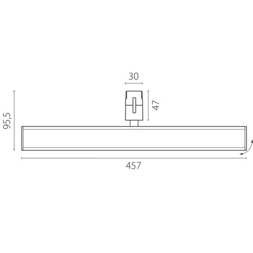 Светильник линейный 48V 18W 4000K 110&deg; черный Due Hermes 270347