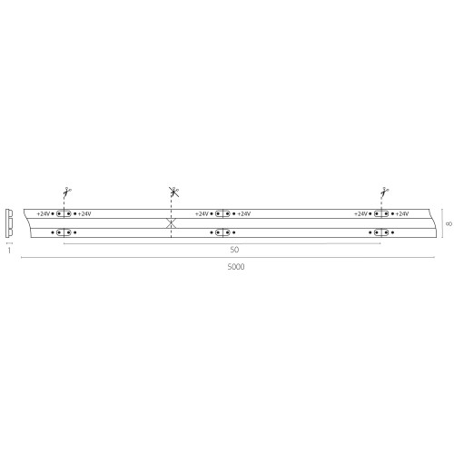 Лента белого свечения COB LED 24V Lightstar 420834