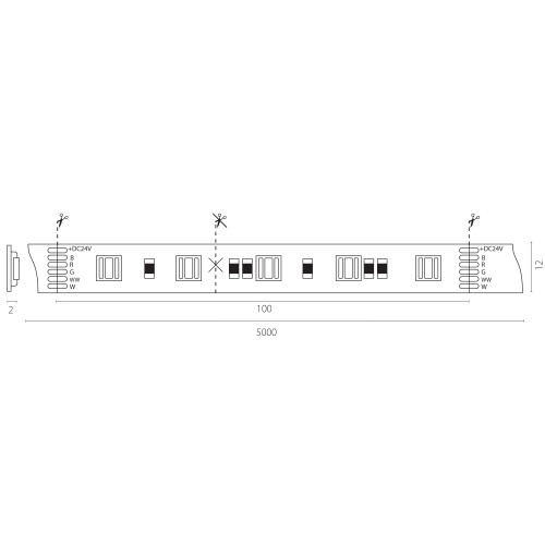 Лента цветная RGBCW 24V Lightstar 421200 Лента цветная RGBCW 24V Lightstar 421200