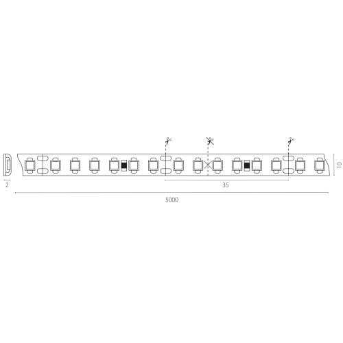 Лента  теплого белого свечения 24V Lightstar 421503