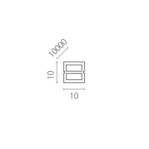Профиль квадратный силиконовый 10х10 мм (тип А) PROFILED 10м/упак д/LED ленты Profiled 441010 Профиль квадратный силиконовый 10х10 мм (тип А) PROFILED 10м/упак д/LED ленты Profiled 441010