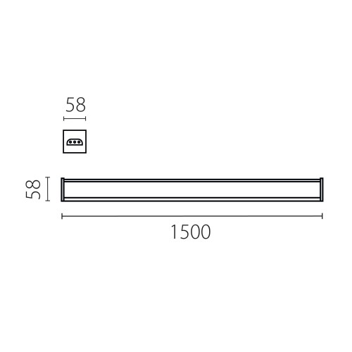 Светильник линейный 60W Trito 456607