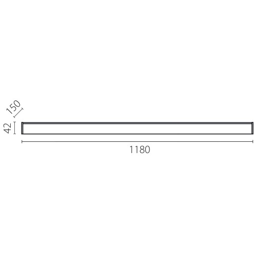 Светильник линейный 32W 2200Lm 120G Trito Base 457467