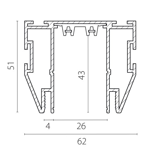 Трек для натяжного потолка PRO 220V, 2 метра Teta 505196