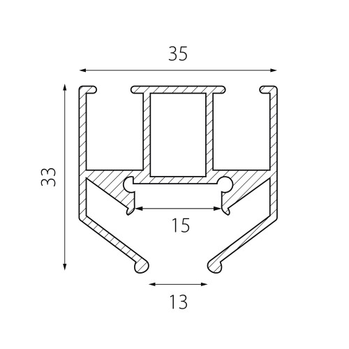 Профиль металлический 2 м для монтажа треков LINEA Linea 506420