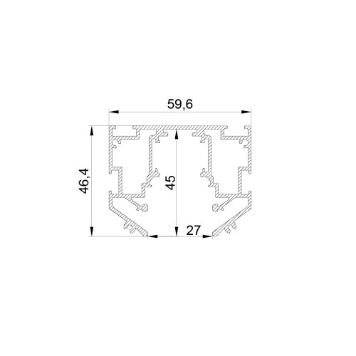 Трек 48V д/натяжного потолка 2 метра Uno Pro 509427
