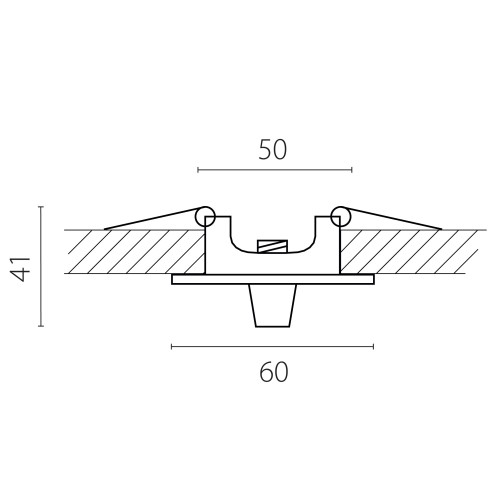 Чаша потолочная встраиваемая &Oslash;60 д/подвода питания 510117 на 48В  черная Due Hermes 510007
