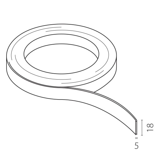 Шинопровод гибкий 48V 20м оранжевый Due Hermes 510203