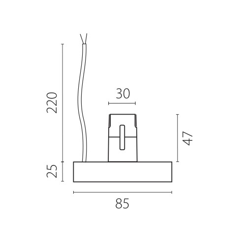 Блок питания 48V на шинопровод к 210ххх/270ххх 100W черный Due Hermes 510217