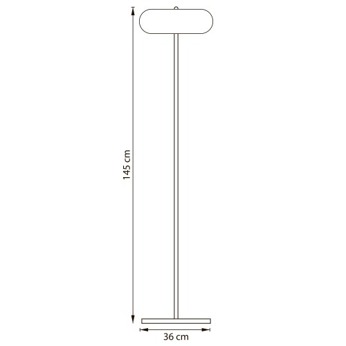 Торшер диммируемый 20W 3000K белый Catania 689716