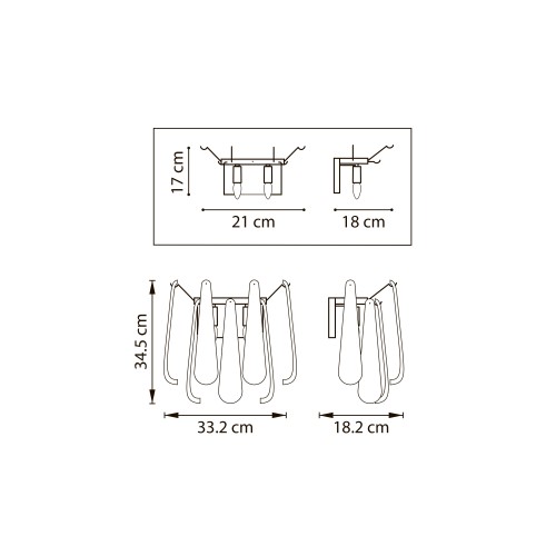Бра 2х6W(led) E14, золото Retro II 799622