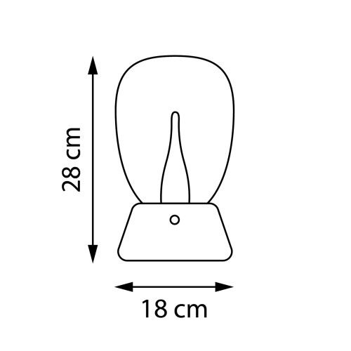 Настольная лампа диммируемая 10W 3000K прозрачный/черный Uovo III 807907
