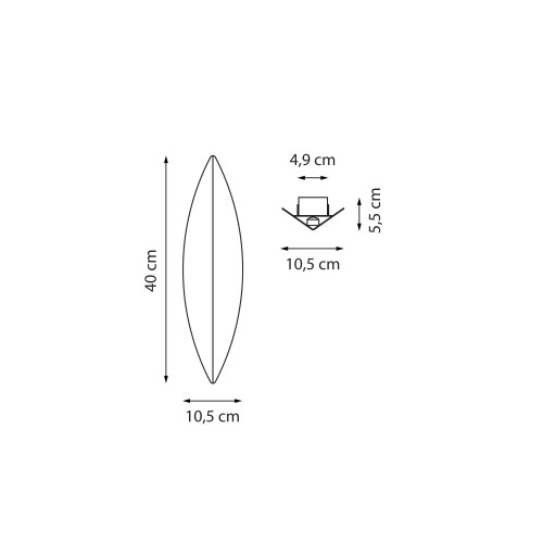 Светильник настенный (Бра) 1x max6W (led), серебро Muro Foglia 808674