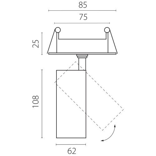 Светильник встраиваемый LED 15W со встроенной чашей Alta Base A5146RS
