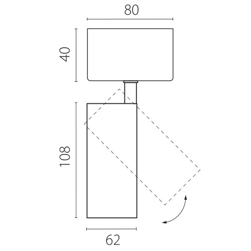 Светильник накладной LED 15W с накладной чашей Alta Base A5146SO