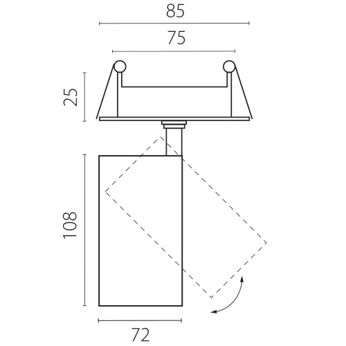 Светильник встраиваемый LED 24W со встроенной чашей Alta Base A5247RS