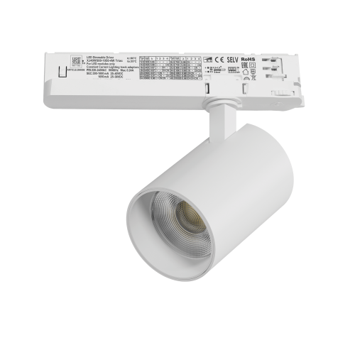 Светильник для трековой системы Quattro LED 30W с управлением TRIAC Alta Base A5336TRIAC