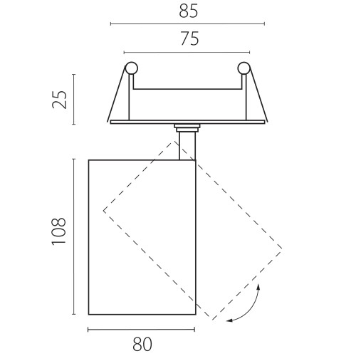 Светильник встраиваемый LED 30W со встроенной чашей Alta Base A5347RS