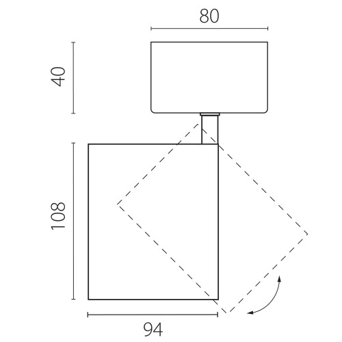 Светильник накладной LED 35W со накладной чашей Alta Base A5436SO