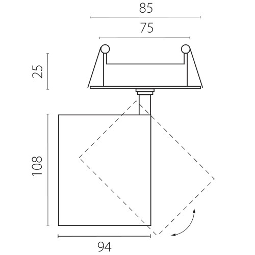 Светильник встраиваемый LED 35W со встроенной чашей Alta Base A5446RS