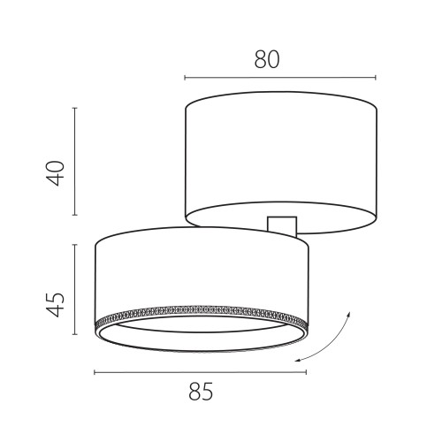Светильник накладной LED 15W с накладной чашей Alta Pro A5537SO