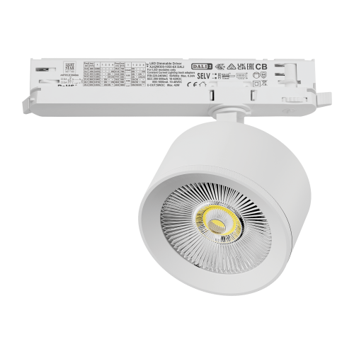 Светильник для трековой системы Quattro LED 15W с управлением DALI Alta Pro A5546DALI