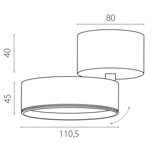 Светильник накладной LED 30W с накладной чашей Alta Pro A5636SO