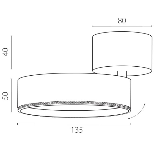 Светильник накладной LED 35W с накладной чашей Alta Pro A5736SO