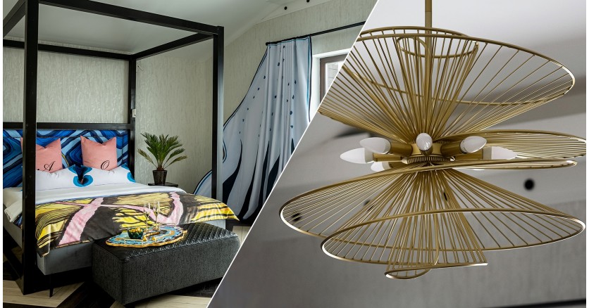 Люстра Zeta в &laquo;каменной спальне&raquo; на МИР ТВ