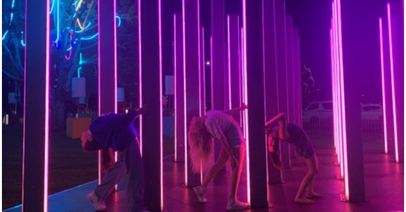 Световая инсталляция в Новой Зеландии